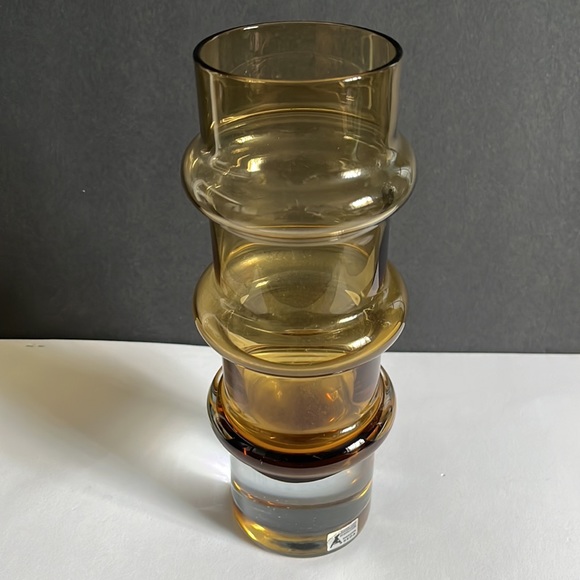 Svensk Form Seda Sweden Bo Borgstrom Bamboo Glass Vase - Picture 16 of 16